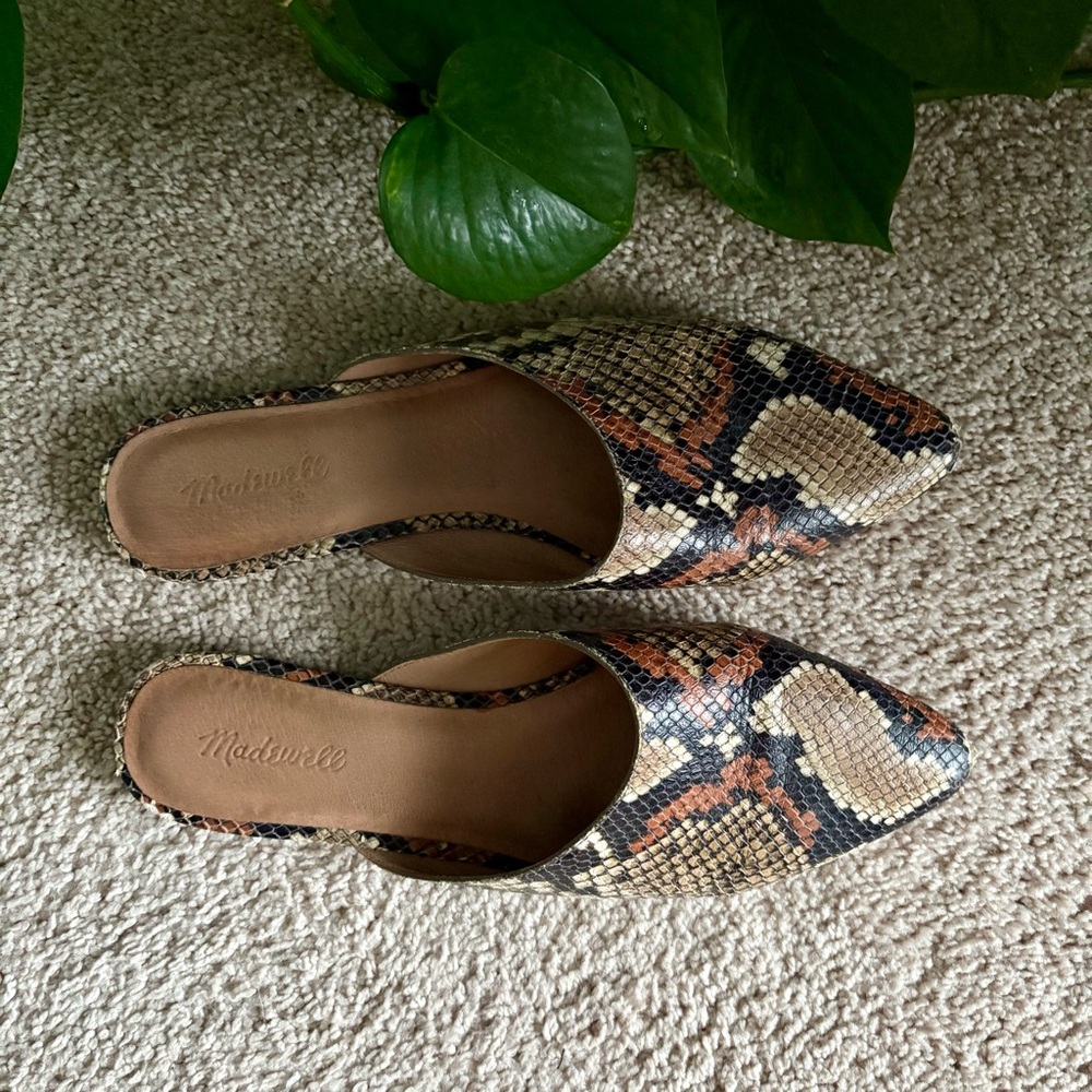Madewell Remi Snakeskin Mules